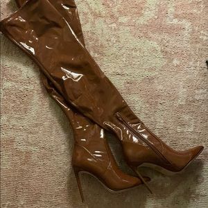 Steve Madden patent leather thigh high boots